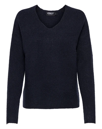 Only - Camilla V-Neck Strik - Night Sky